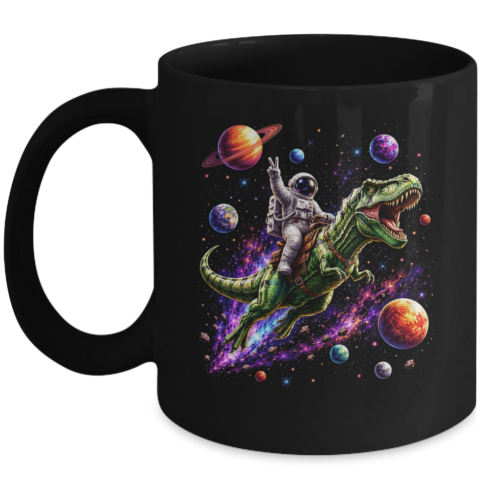 Astronaut Dinosaur T Rex Outer Space Science Galaxy Men Boy Mug | teecentury