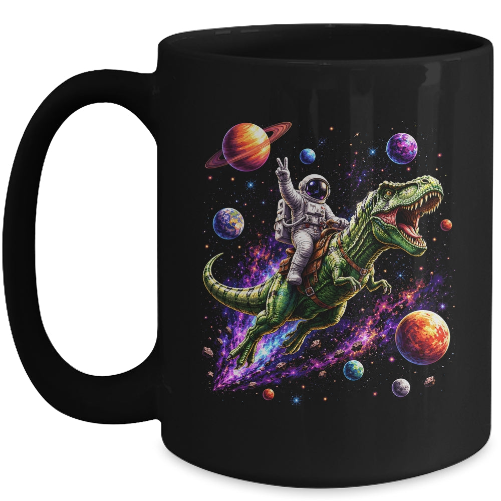 Astronaut Dinosaur T Rex Outer Space Science Galaxy Men Boy Mug | teecentury
