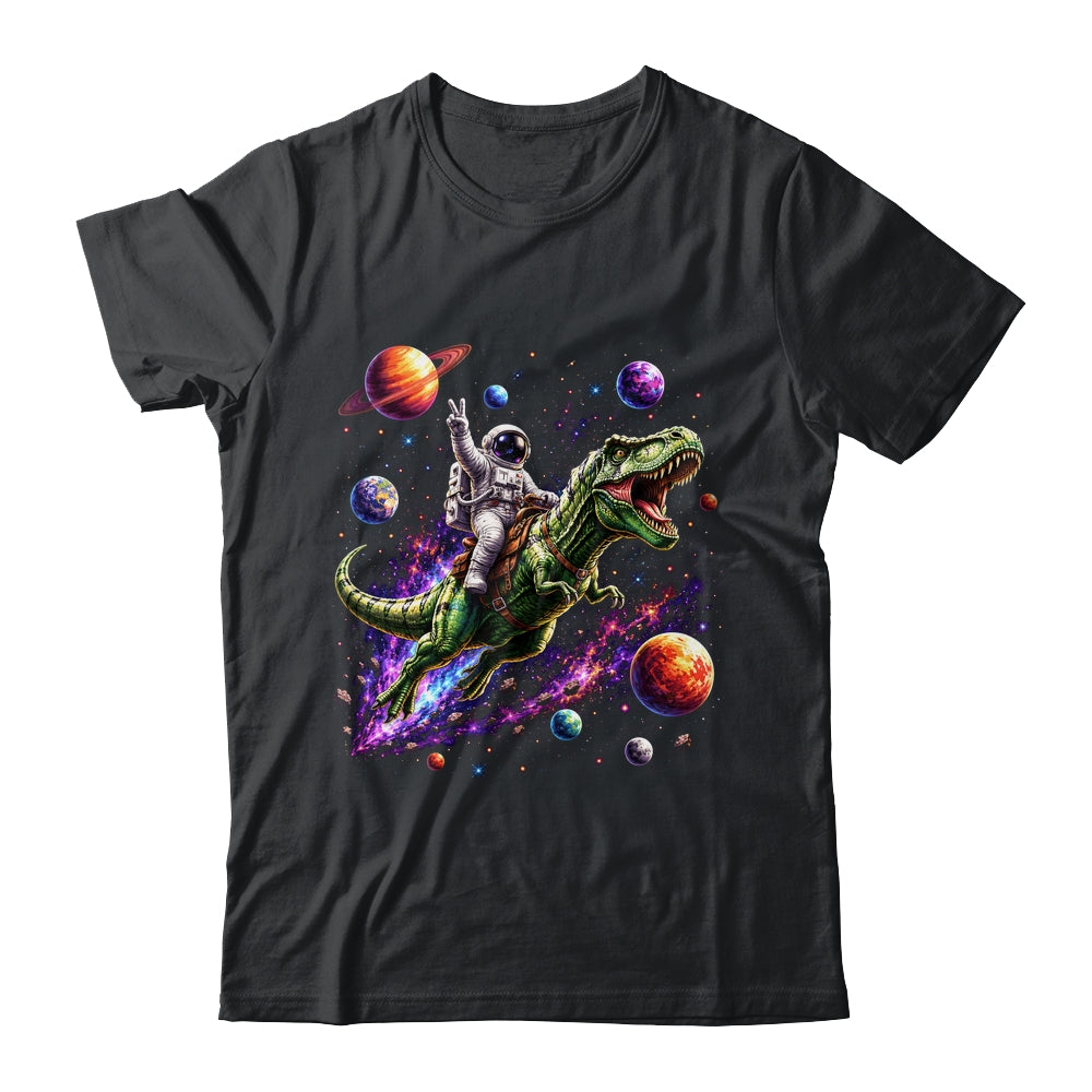 Astronaut Dinosaur T Rex Outer Space Science Galaxy Men Boy Shirt & Hoodie | teecentury