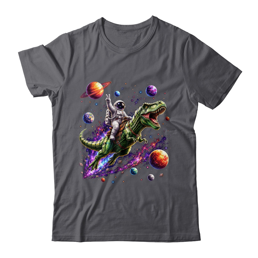 Astronaut Dinosaur T Rex Outer Space Science Galaxy Men Boy Shirt & Hoodie | teecentury
