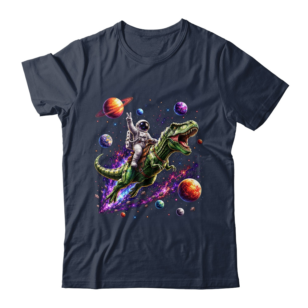 Astronaut Dinosaur T Rex Outer Space Science Galaxy Men Boy Shirt & Hoodie | teecentury