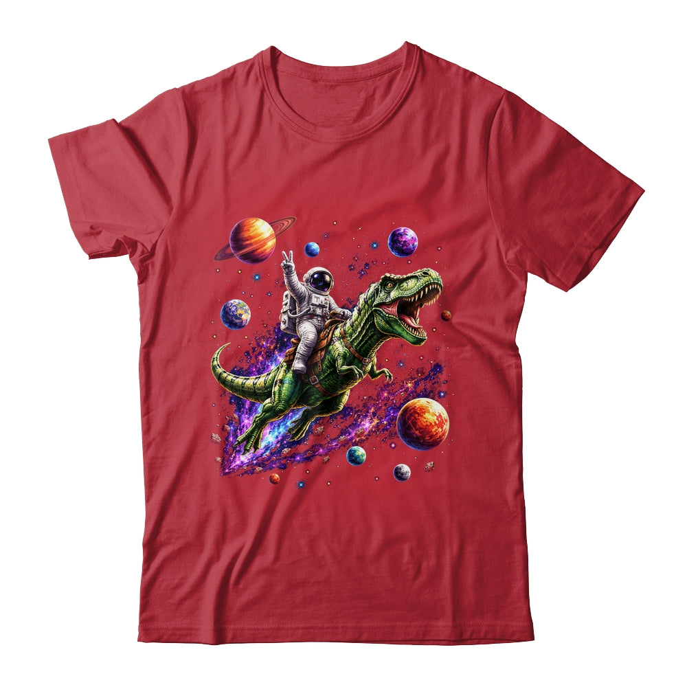 Astronaut Dinosaur T Rex Outer Space Science Galaxy Men Boy Shirt & Hoodie | teecentury