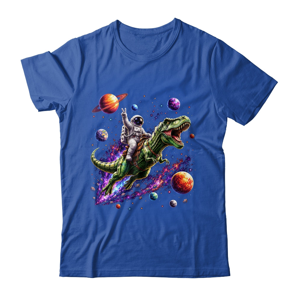 Astronaut Dinosaur T Rex Outer Space Science Galaxy Men Boy Shirt & Hoodie | teecentury