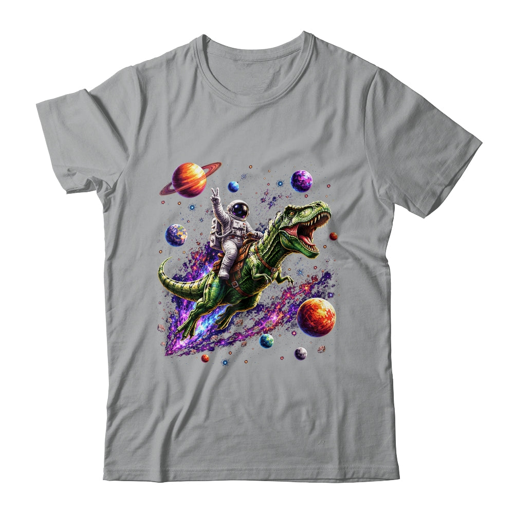 Astronaut Dinosaur T Rex Outer Space Science Galaxy Men Boy Shirt & Hoodie | teecentury