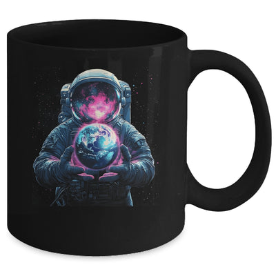 Astronaut Holding Planet Outer Space Galaxy Universe Science Mug | teecentury