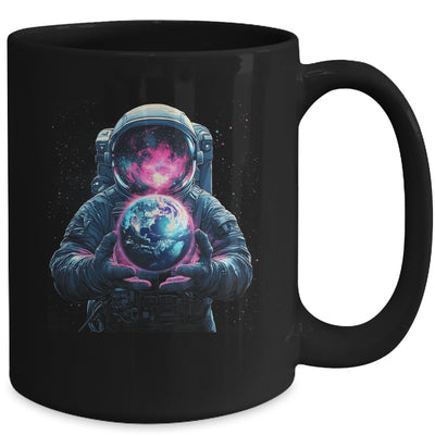 Astronaut Holding Planet Outer Space Galaxy Universe Science Mug | teecentury