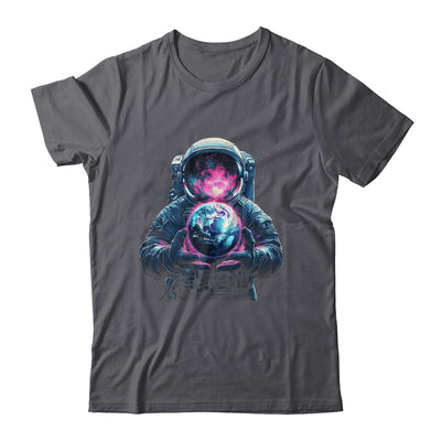 Astronaut Holding Planet Outer Space Galaxy Universe Science Shirt & Hoodie | teecentury