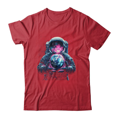 Astronaut Holding Planet Outer Space Galaxy Universe Science Shirt & Hoodie | teecentury
