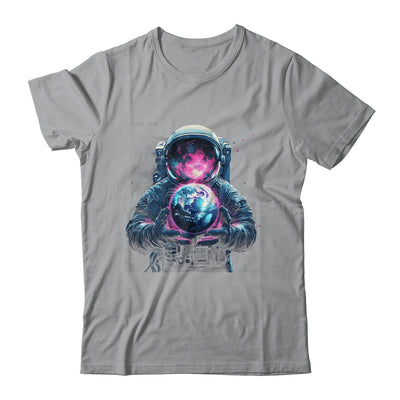 Astronaut Holding Planet Outer Space Galaxy Universe Science Shirt & Hoodie | teecentury