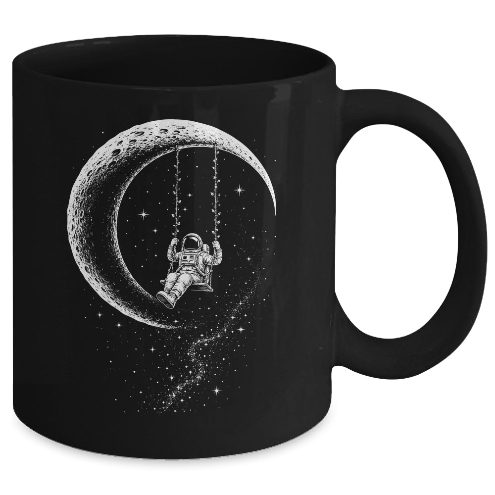 Astronaut Moon Swing Stars Outer Space Galaxy Men Astronomy Mug | teecentury