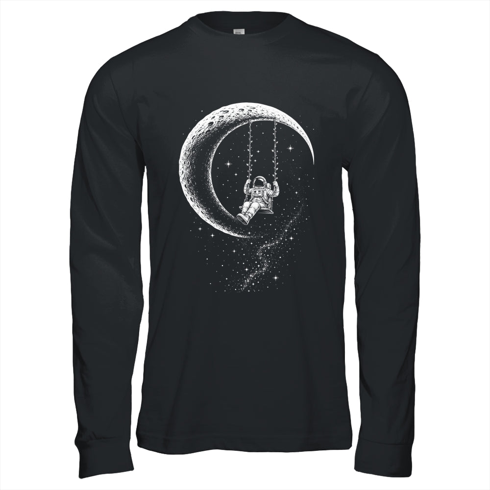 Astronaut Moon Swing Stars Outer Space Galaxy Men Astronomy Shirt & Hoodie | teecentury