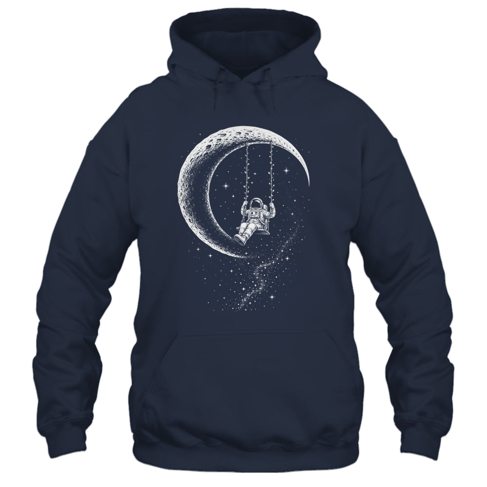 Astronaut Moon Swing Stars Outer Space Galaxy Men Astronomy Shirt & Hoodie | teecentury