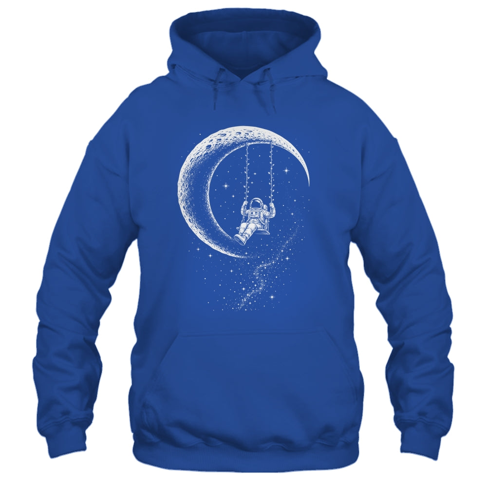 Astronaut Moon Swing Stars Outer Space Galaxy Men Astronomy Shirt & Hoodie | teecentury