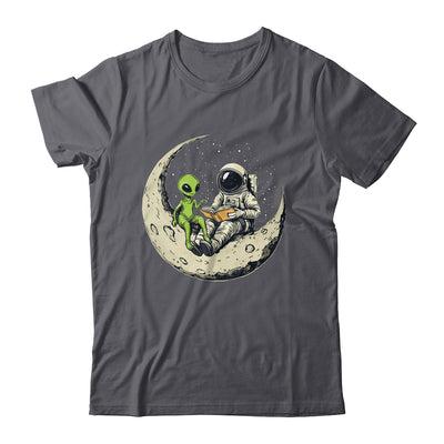 Astronaut Reading Book To Alien Moon Space Women Kids Men Shirt & Hoodie | teecentury