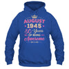 August 1945 80 Years Of Being Awesome Retro 80th Birthday Shirt & Tank Top | teecentury