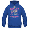 August 1950 75 Years Of Being Awesome Retro 75th Birthday Shirt & Tank Top | teecentury