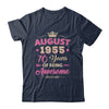August 1955 70 Years Of Being Awesome Retro 70th Birthday Shirt & Tank Top | teecentury