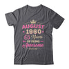 August 1960 65 Years Of Being Awesome Retro 65th Birthday Shirt & Tank Top | teecentury