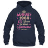 August 1960 65 Years Of Being Awesome Retro 65th Birthday Shirt & Tank Top | teecentury