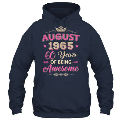 August 1965 60 Years Of Being Awesome Retro 60th Birthday Shirt & Tank Top | teecentury