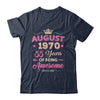 August 1970 55 Years Of Being Awesome Retro 55th Birthday Shirt & Tank Top | teecentury