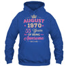 August 1970 55 Years Of Being Awesome Retro 55th Birthday Shirt & Tank Top | teecentury