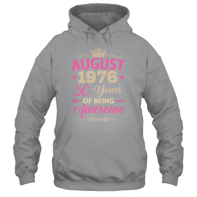 August 1976 50 Years Of Being Awesome Retro 50th Birthday Shirt & Tank Top | teecentury