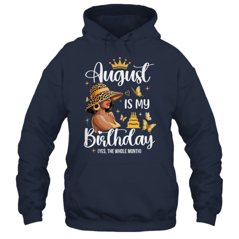 August Is My Birthday African American Woman Birthday Queen Shirt & Tank Top | teecentury