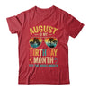 August Is My Birthday Retro Sunglasses Funny Birthday Shirt & Hoodie | teecentury
