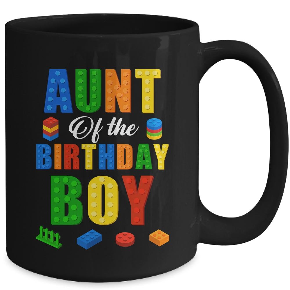 Aunt Birthday Boy Master Builder Building Bricks Blocks Mug | teecentury