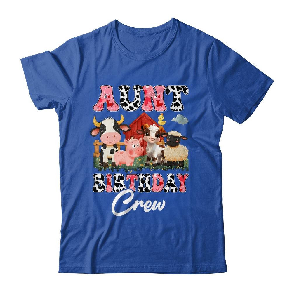 Aunt Birthday Crew Farm Cow Birthday Boy Girl Family Shirt & Hoodie | teecentury