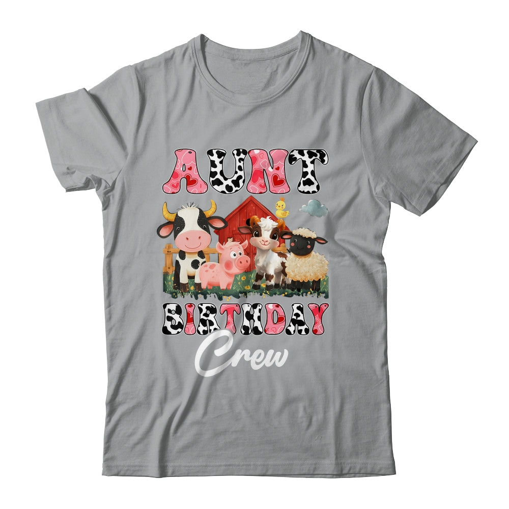 Aunt Birthday Crew Farm Cow Birthday Boy Girl Family Shirt & Hoodie | teecentury
