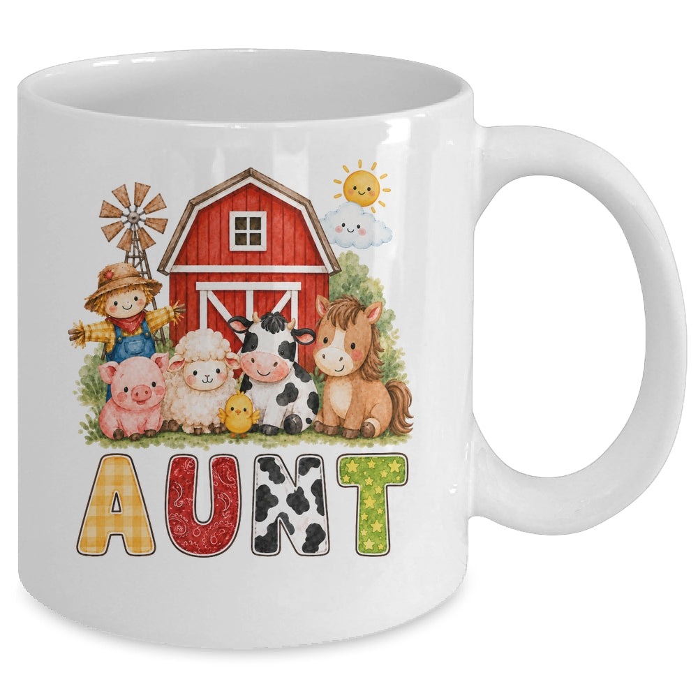 Aunt Farm Cow 1St Birthday Girl Boy Matching Family Mug | teecentury