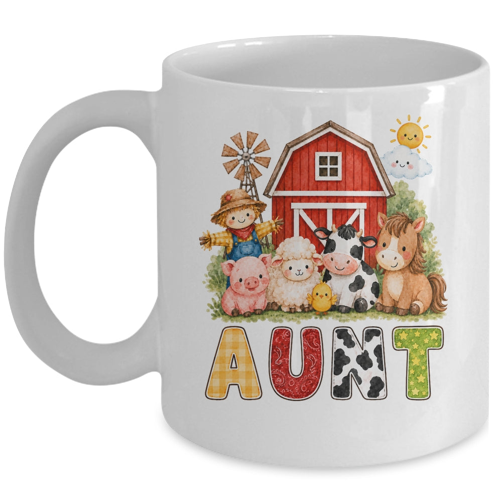 Aunt Farm Cow 1St Birthday Girl Boy Matching Family Mug | teecentury