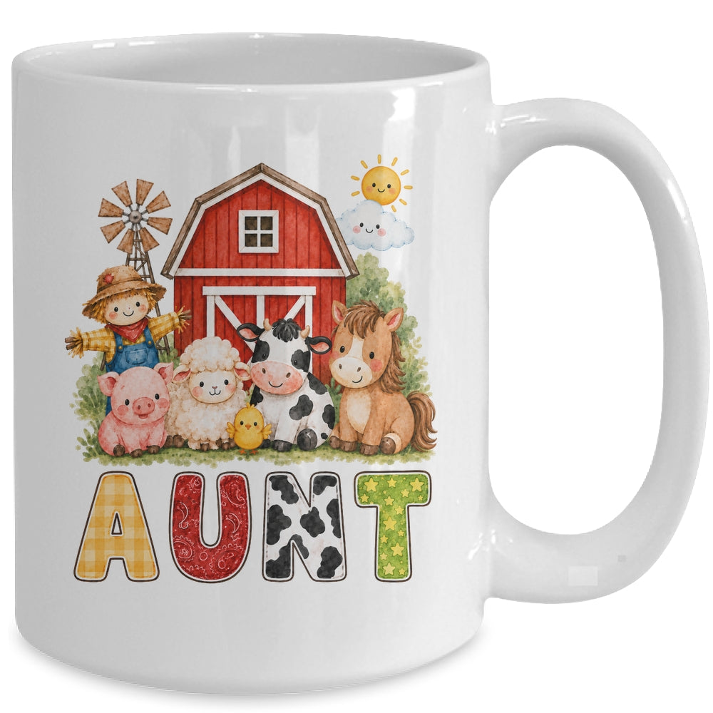 Aunt Farm Cow 1St Birthday Girl Boy Matching Family Mug | teecentury