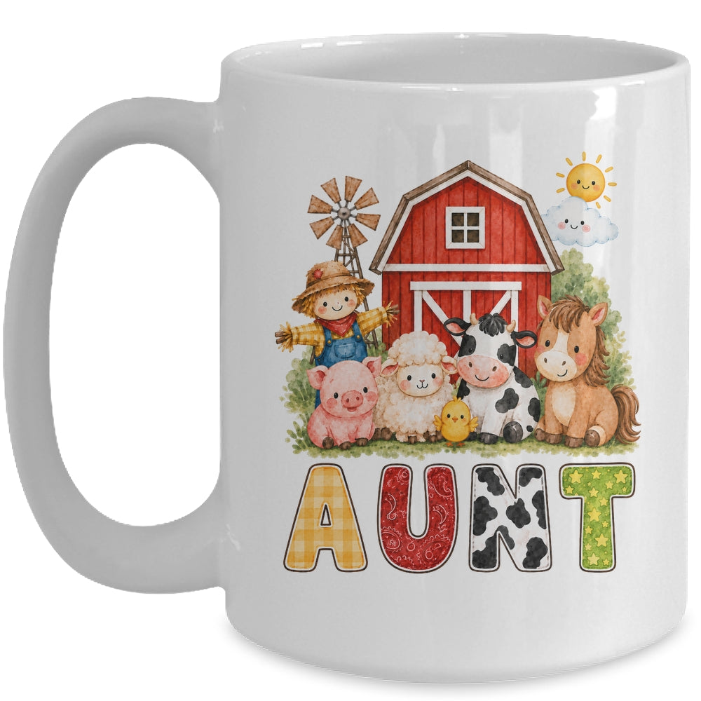 Aunt Farm Cow 1St Birthday Girl Boy Matching Family Mug | teecentury