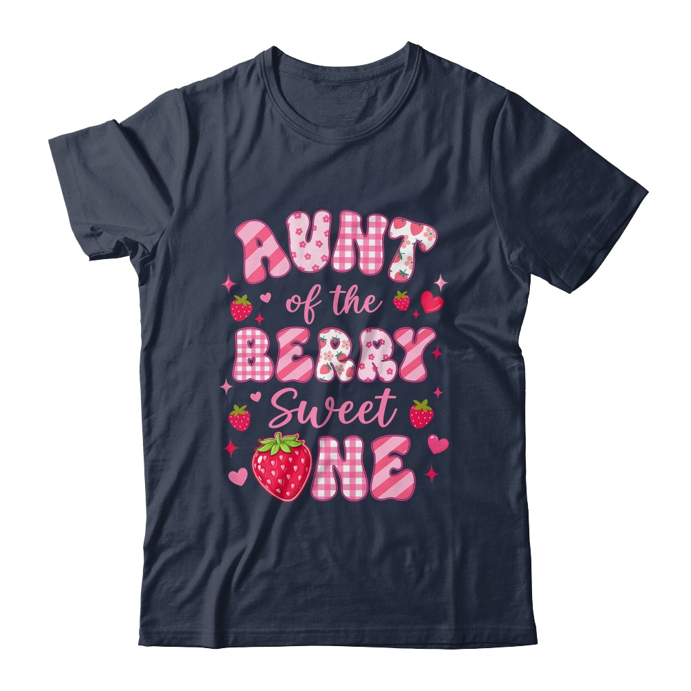 Aunt Of The Berry Sweet One Strawberry First Birthday Shirt & Hoodie | teecentury