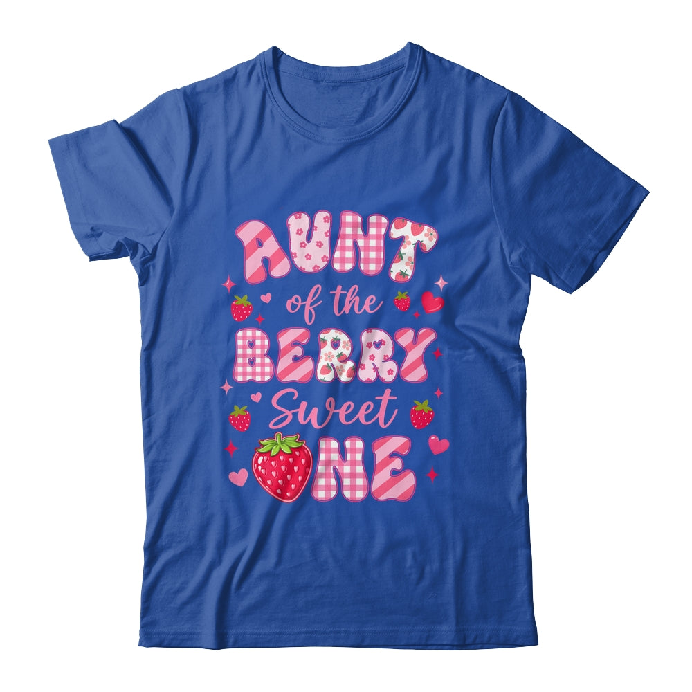 Aunt Of The Berry Sweet One Strawberry First Birthday Shirt & Hoodie | teecentury