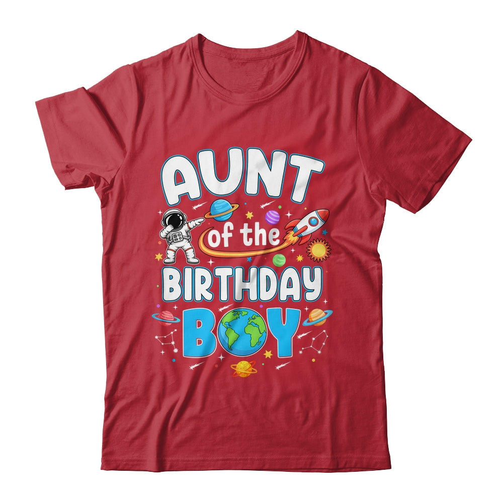 Aunt Of The Birthday Boy Astronaut Family Space Planets Shirt & Hoodie | teecentury