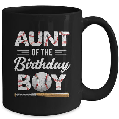 Aunt Of The Birthday Boy Baseball Matching Family Party Mug | teecentury