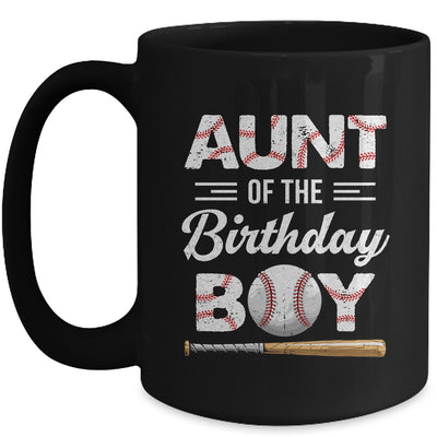 Aunt Of The Birthday Boy Baseball Matching Family Party Mug | teecentury