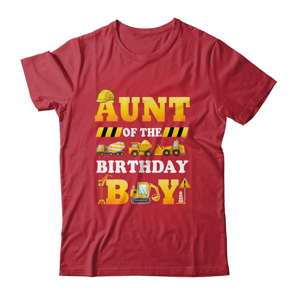 Aunt Of The Birthday Boy Construction Matching Family Shirt & Hoodie | teecentury