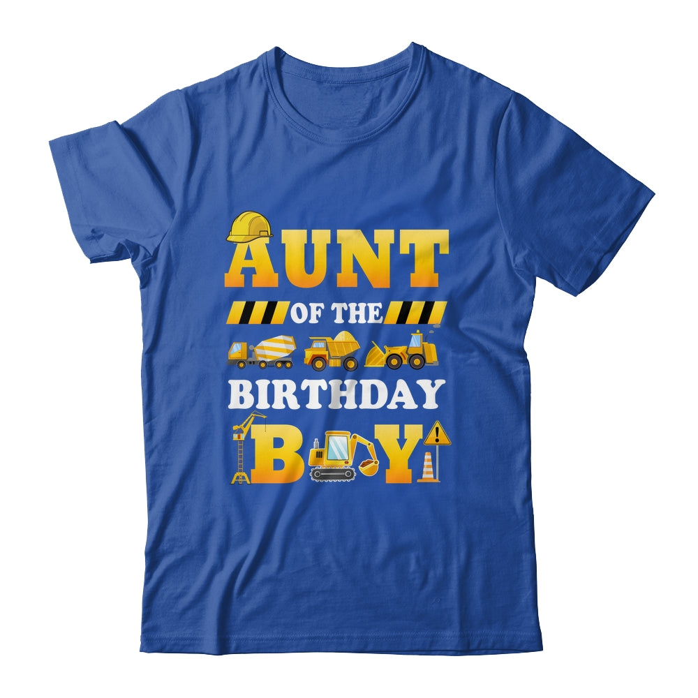 Aunt Of The Birthday Boy Construction Matching Family Shirt & Hoodie | teecentury