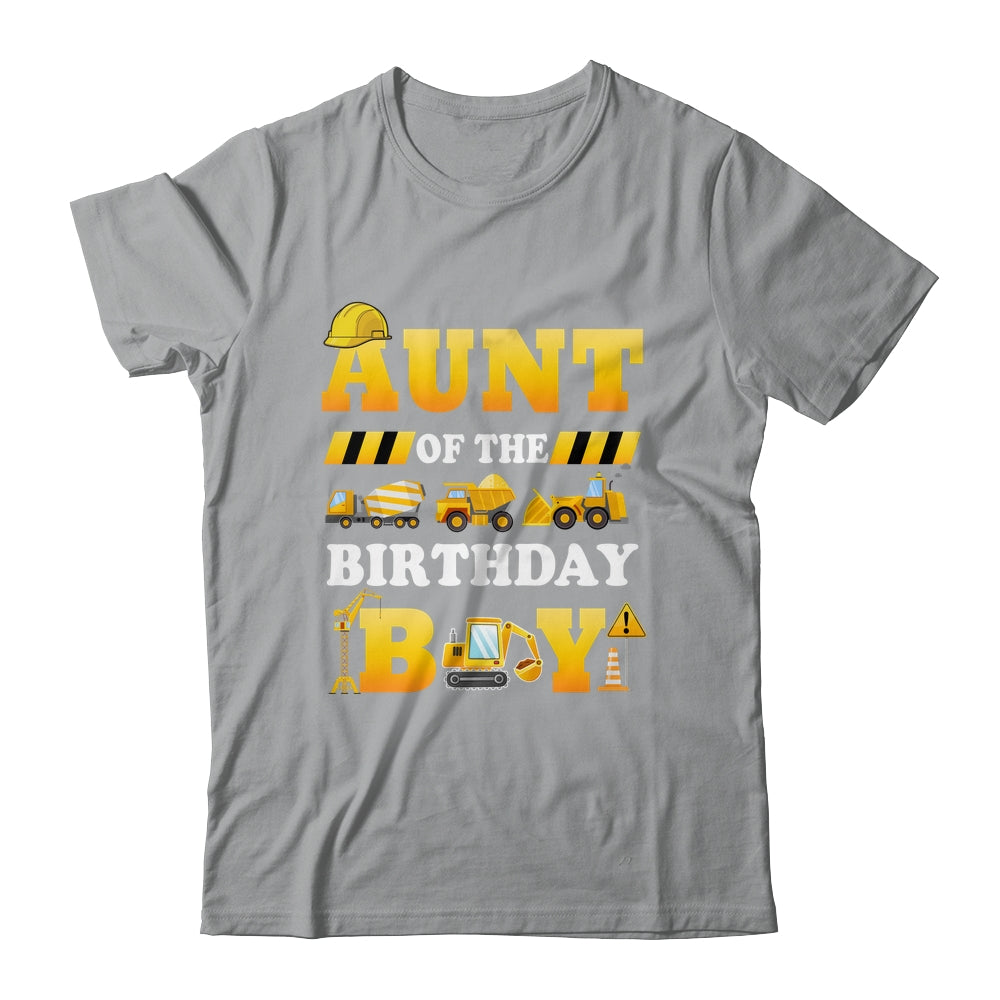 Aunt Of The Birthday Boy Construction Matching Family Shirt & Hoodie | teecentury
