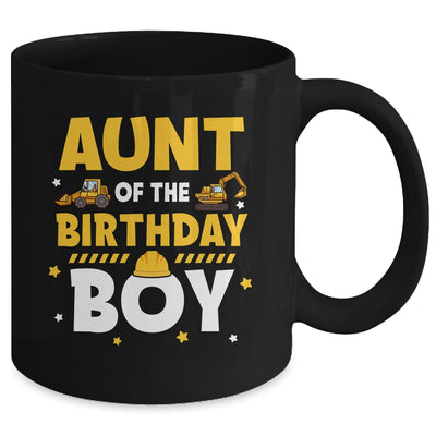 Aunt Of The Birthday Boy Construction Worker Family Party Mug | teecentury