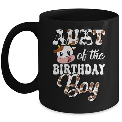 Aunt Of The Birthday Boy Cow Farm 1st Birthday Boy Mug | teecentury