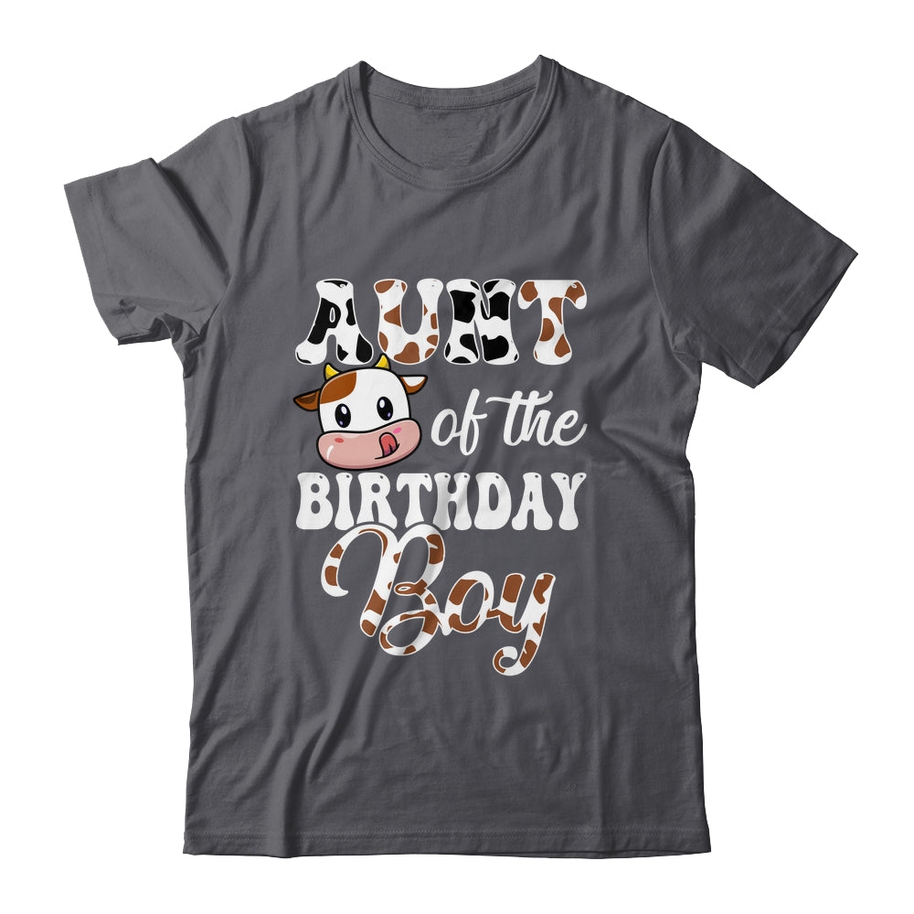 Aunt Of The Birthday Boy Cow Farm 1st Birthday Boy Shirt & Hoodie | teecentury