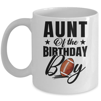 Aunt Of The Birthday Boy Football 1st Birthday Party Mug | teecentury