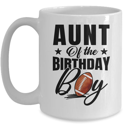 Aunt Of The Birthday Boy Football 1st Birthday Party Mug | teecentury