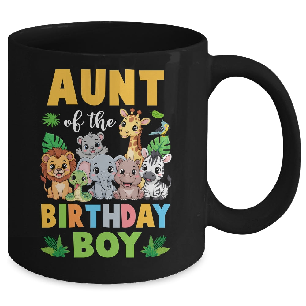 Aunt Of The Birthday Boy Kids Safari Jungle Animal Mug | teecentury